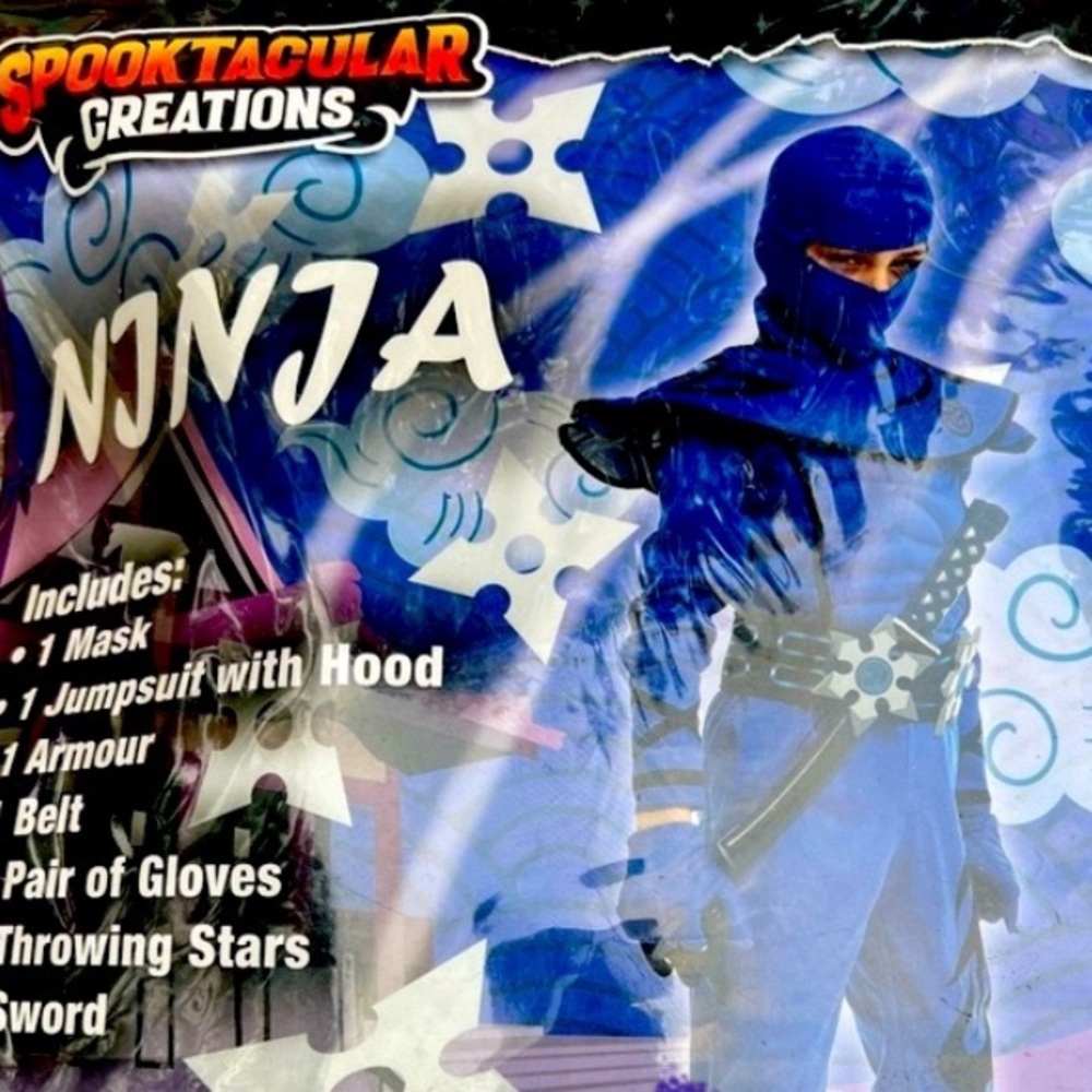 NWT Blue Ninja Costume for Kids Size 3T Ninja Halloween Costume
